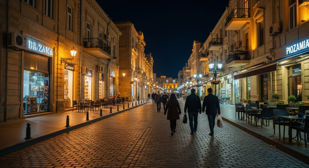 Baku Night Market Scene