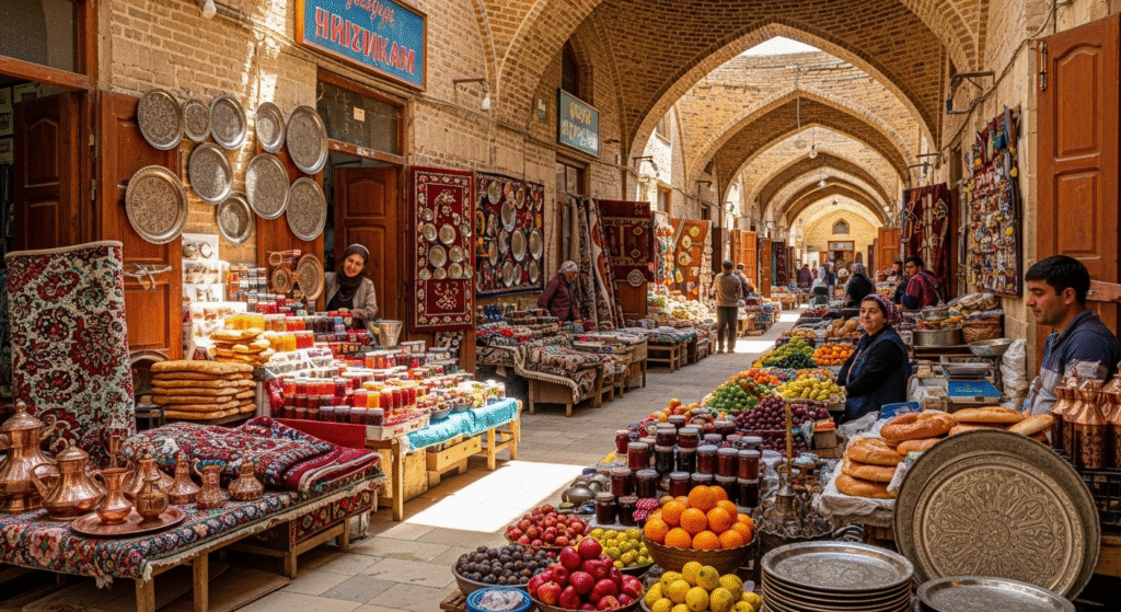 Sheki Bazaar Scene